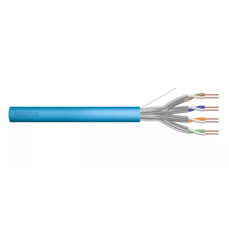 DIGITUS Cat6A Installationskabel U/FTP Dca AWG 23/1 LSOH 500m Blau Rolle