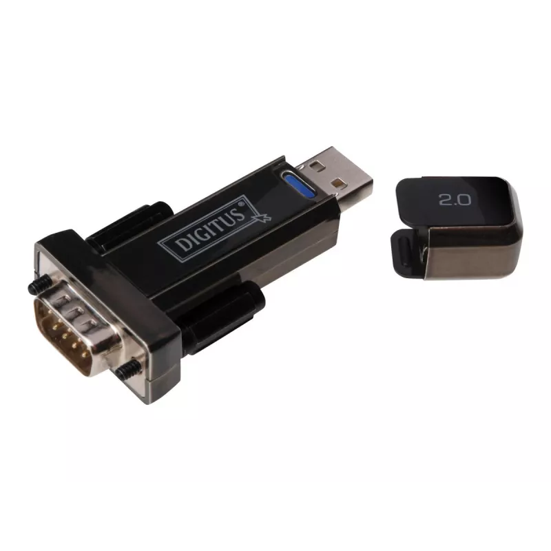 DIGITUS DA-70156 USB 2.0 auf RS232 Seriell Adapter, 1,5 m, Schwarz