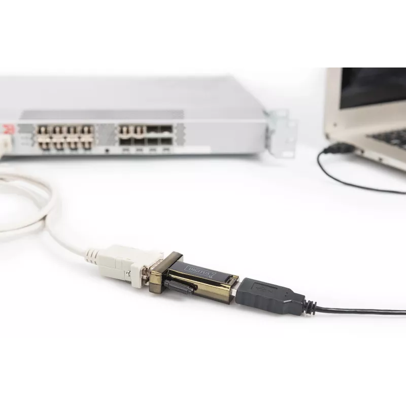 DIGITUS DA-70156 USB 2.0 auf RS232 Seriell Adapter, 1,5 m, Schwarz