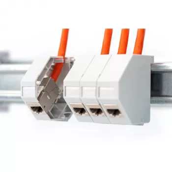 DIGITUS DIN-Schienen-Adapter für 1x Keystone-Modul, IP20