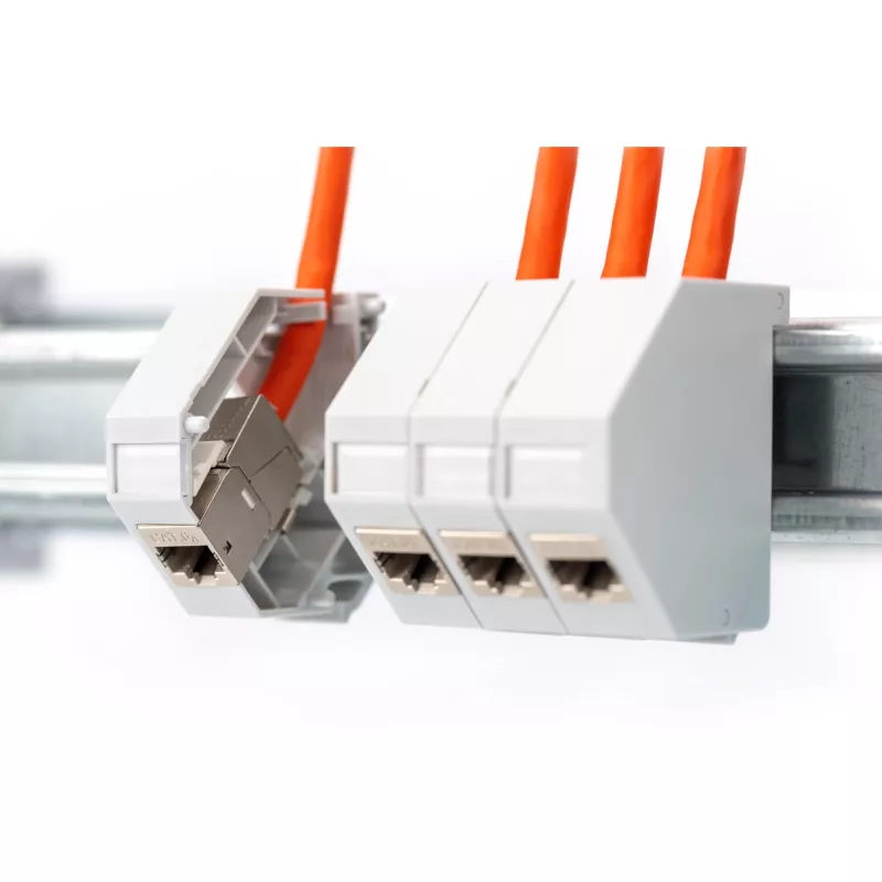DIGITUS DIN-Schienen-Adapter für 1x Keystone-Modul, IP20