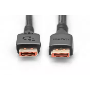 Digitus DisplayPort 2.1 Verbindungskabel, 16K, 80 Gbps, 2 m, Schwarz