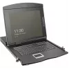 DIGITUS Modulare 19-Zoll-HD-LCD-KVM-Konsole mit 8-Port-HDMI-KVM-Switch, Touchpad, deutschem Tastaturlayout