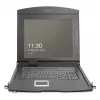 DIGITUS Modulare 19-Zoll-HD-LCD-KVM-Konsole mit 8-Port-HDMI-KVM-Switch, Touchpad, deutschem Tastaturlayout