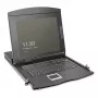 DIGITUS Modulare 19-Zoll-HD-LCD-KVM-Konsole mit 8-Port-HDMI-KVM-Switch, Touchpad, deutschem Tastaturlayout