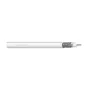 DIGITUS RG-6 Koaxialkabel, 75 Ohm, doppelt geschirmt (2x Folie + 77% Geflecht), Eca, PVC, 100 m, Weiß