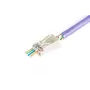 DIGITUS RJ45 (8P8C) Durchsteck-Stecker, Cat.6, geschirmt, AWG 26-24, Packung mit 100 Stück