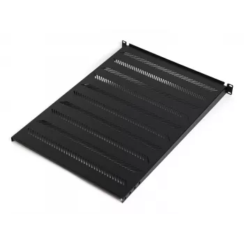 DIGITUS TN-19-550-1U-BK 19 inch Festes Rackregal, 1U, 550 mm tief, 25 kg Belastung, Schwarz