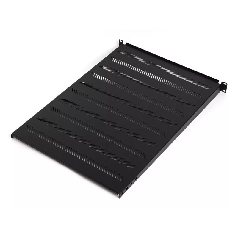 DIGITUS TN-19-550-1U-BK 19 inch Festes Rackregal, 1U, 550 mm tief, 25 kg Belastung, Schwarz