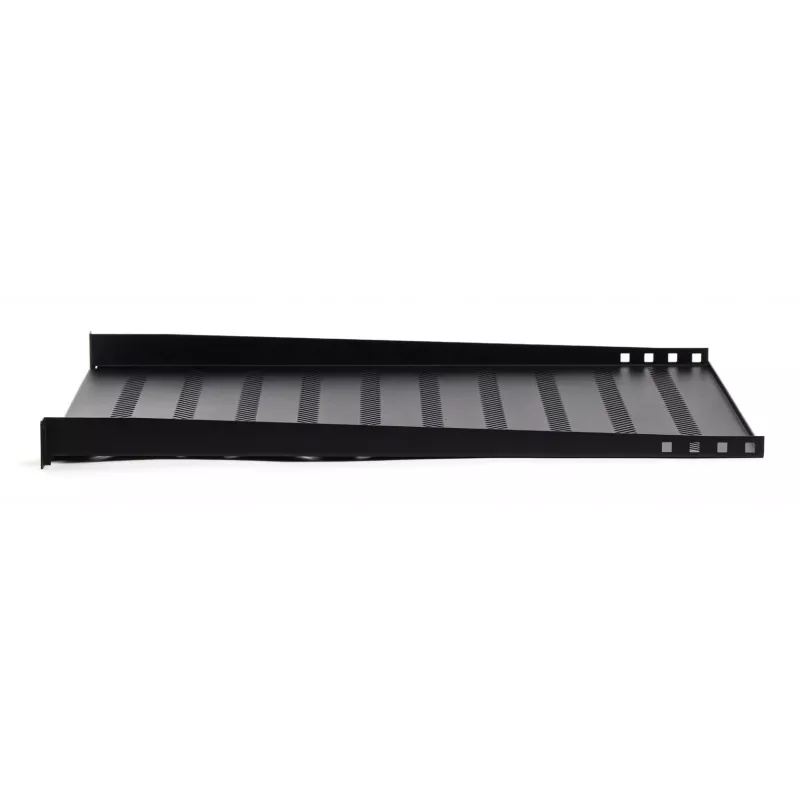 DIGITUS TN-19-550-1U-BK 19 inch Festes Rackregal, 1U, 550 mm tief, 25 kg Belastung, Schwarz