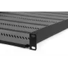 DIGITUS TN-19-550-1U-BK 19 inch Festes Rackregal, 1U, 550 mm tief, 25 kg Belastung, Schwarz