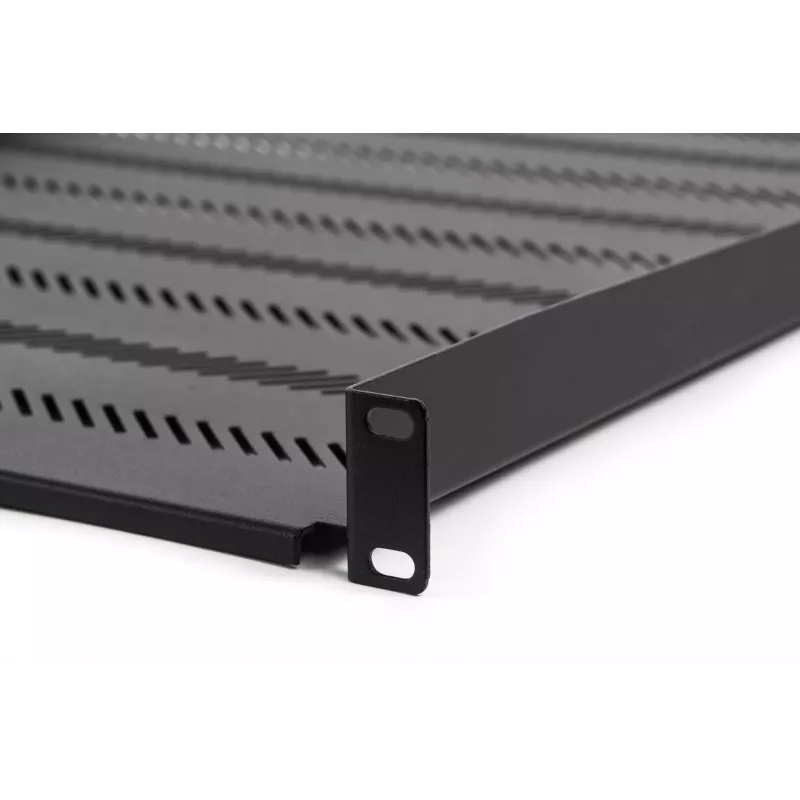 DIGITUS TN-19-550-1U-BK 19 inch Festes Rackregal, 1U, 550 mm tief, 25 kg Belastung, Schwarz