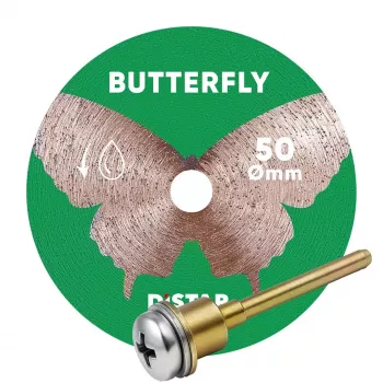 DISTAR Diamant-Trennscheibe BUTTERFLY 50 x 0.6 x 5.8/3.2-3.0F mit Spannzange