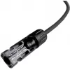 DIVERSE Solar-Verlängerungskabel 6mm², Stecker-Buchse 0,5m, Schwarz
