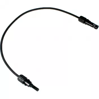 DIVERSE Solar-Verlängerungskabel 6mm², Stecker-Buchse 0,5m, Schwarz