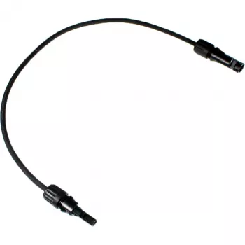 DIVERSE Solar-Verlängerungskabel 6mm², MC4 Stecker auf Buchse, 1,5 Meter, Schwarz