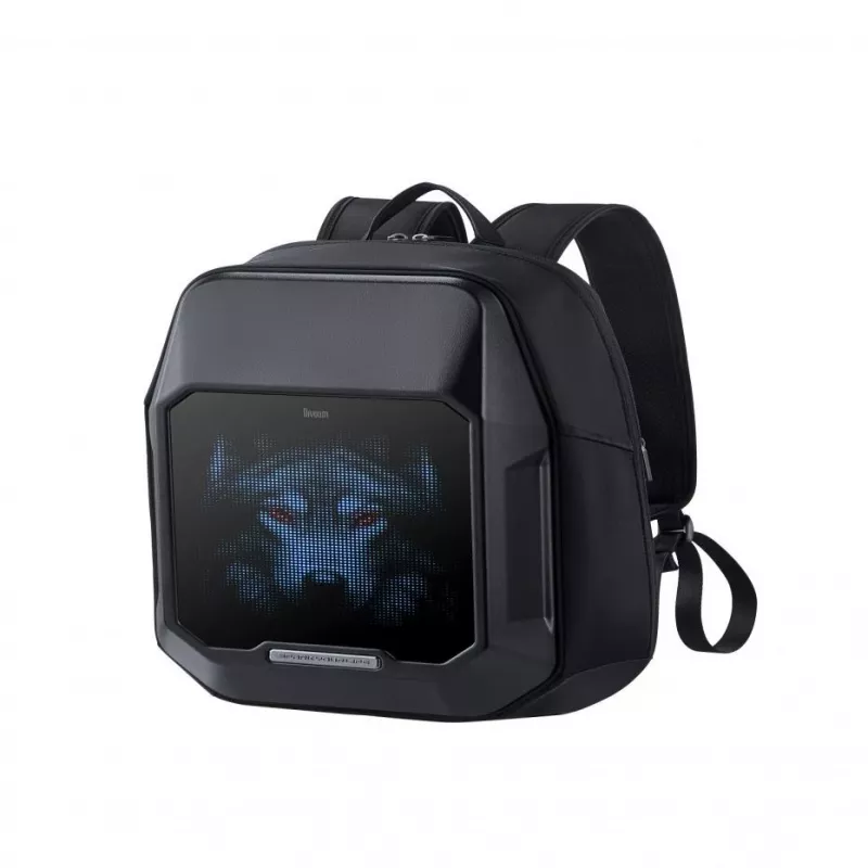 Divoom Cyber Bag Premium Weather Proof mit LED-Pixel-Art-Display und App-Steuerung Schwarz