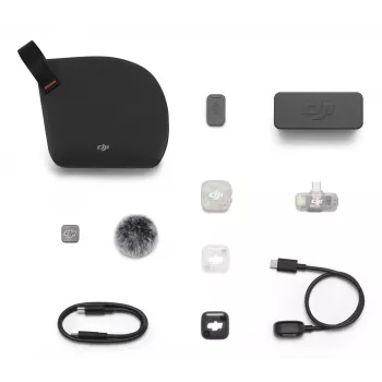 DJI Mic Mini 2S Drahtloses Mikrofonsystem (1 Sender + 1 Mobilempfänger + Ladecase)