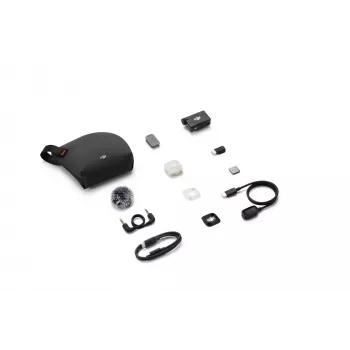 DJI Mic Mini 2S Drahtloses Mikrofonsystem (1 TX + 1 RX) - 2,4 GHz digital, 32-Bit-Float-Aufnahme, 250 m Reichweite, OLED-Touchscreen, Magnetclip, für Kameras & Smartphones