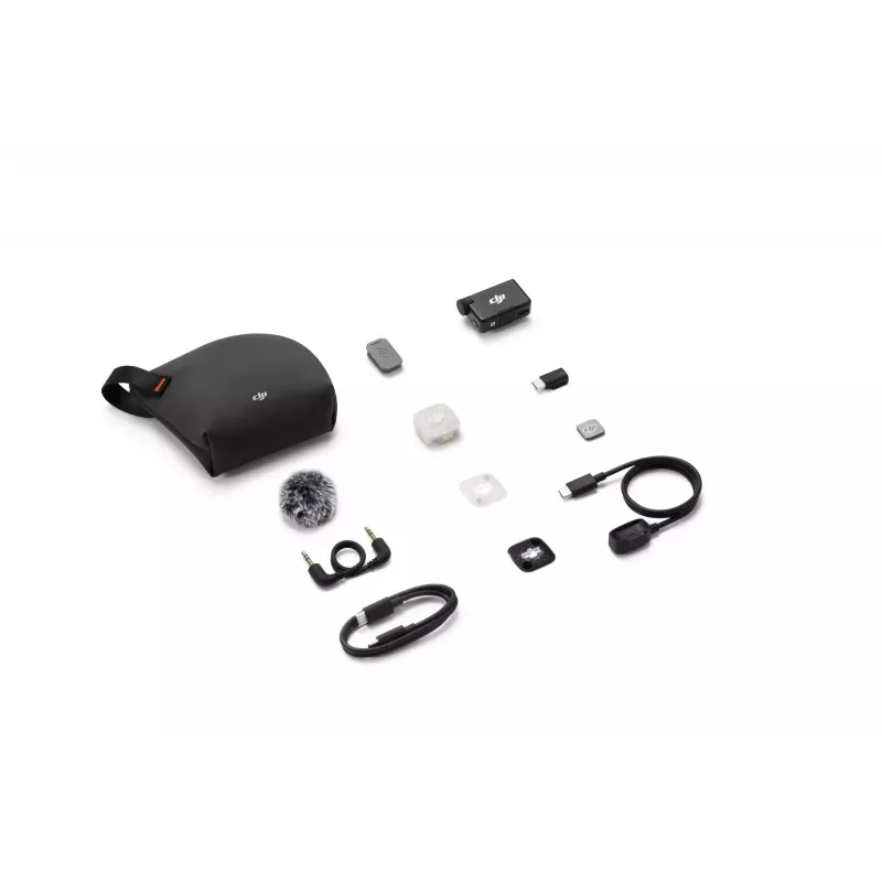 DJI Mic Mini 2S Drahtloses Mikrofonsystem (1 TX + 1 RX) - 2,4 GHz digital, 32-Bit-Float-Aufnahme, 250 m Reichweite, OLED-Touchscreen, Magnetclip, für Kameras & Smartphones