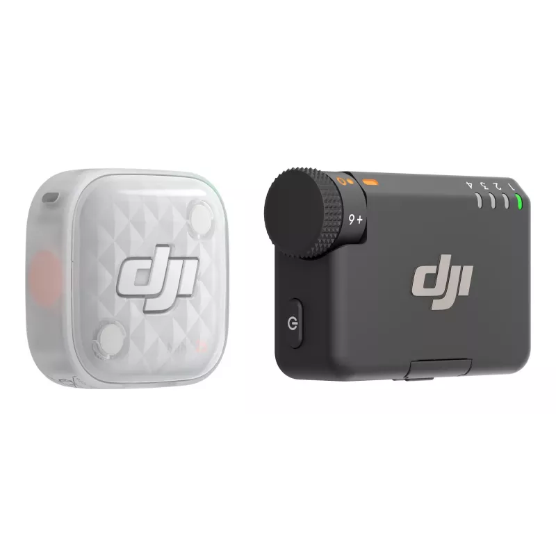 DJI Mic Mini 2S Drahtloses Mikrofonsystem (1 TX + 1 RX) - 2,4 GHz digital, 32-Bit-Float-Aufnahme, 250 m Reichweite, OLED-Touchscreen, Magnetclip, für Kameras & Smartphones