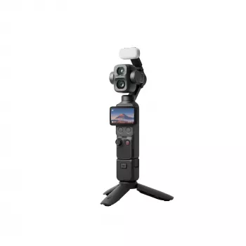 DJI Osmo Mobile 6 Smartphone-Gimbal-Stabilisator 3-Achsen faltbar mit Verlängerungsstange, ActiveTrack 5.0, Magnetklemme, Schiefergrau