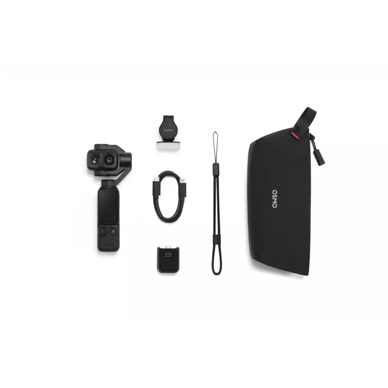 DJI Osmo Pocket 4P Standard Combo - 1-Zoll-CMOS 4K120fps 3-Achsen-Gimbal-Kamera, 2 inch drehbarer Touchscreen, 37MP Foto, 240fps Zeitlupe, Wi-Fi/Bluetooth, 160min Akku