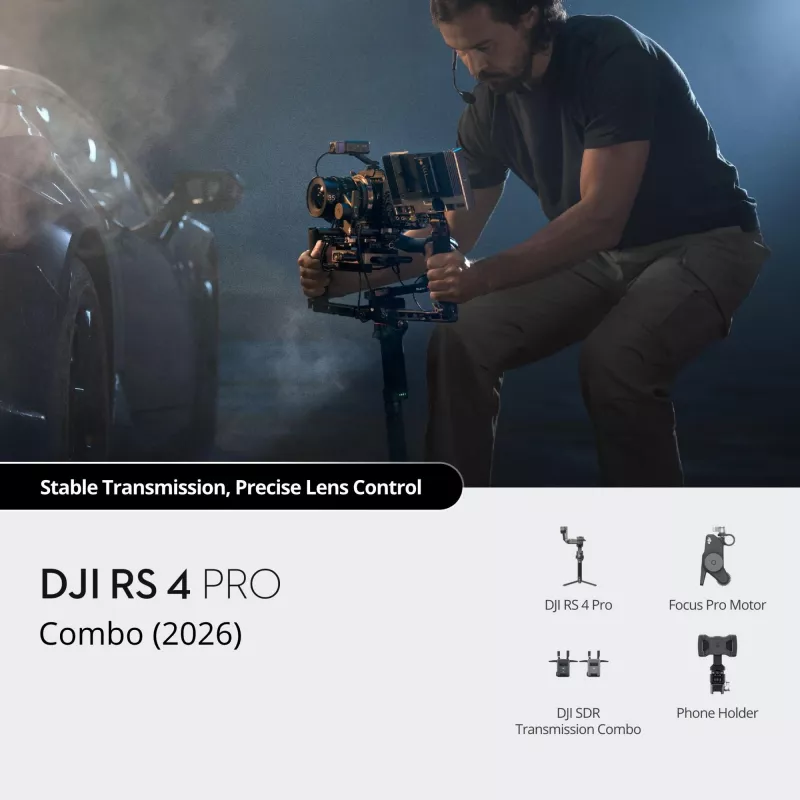DJI RS 4 Pro Combo 2026 Gimbal-Stabilisator mit Bildübertragung und Focus Pro Motor