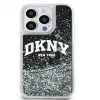 DKNY Apple iPhone 15 Pro 6,1 Zoll Hardcase Liquid Glitter Big Logo Schwarz