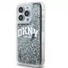 DKNY Apple iPhone 15 Pro 6,1 Zoll Hardcase Liquid Glitter Big Logo Schwarz