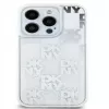 DKNY Apple iPhone 15 Pro Max 6,7 Zoll Hardcase Liquid Glitter Multilogo Weiß