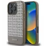 DKNY Apple iPhone 16 Pro Max PU-Leder Case mit sich wiederholendem Muster und unterem Streifen, MagSafe, Braun