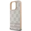 DKNY Karomuster & bedruckte Streifen iPhone 16 Pro Hülle - Pink