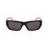 DKNY DK545S-002 Damen Rechteck-Sonnenbrille - Schwarzer Rahmen Grau Verlaufsglas 56mm