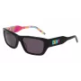 DKNY DK545S-002 Damen Rechteck-Sonnenbrille - Schwarzer Rahmen Grau Verlaufsglas 56mm