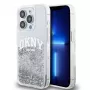DKNY Liquid Glitter Arch Logo Hülle für iPhone 14 Pro Transparent