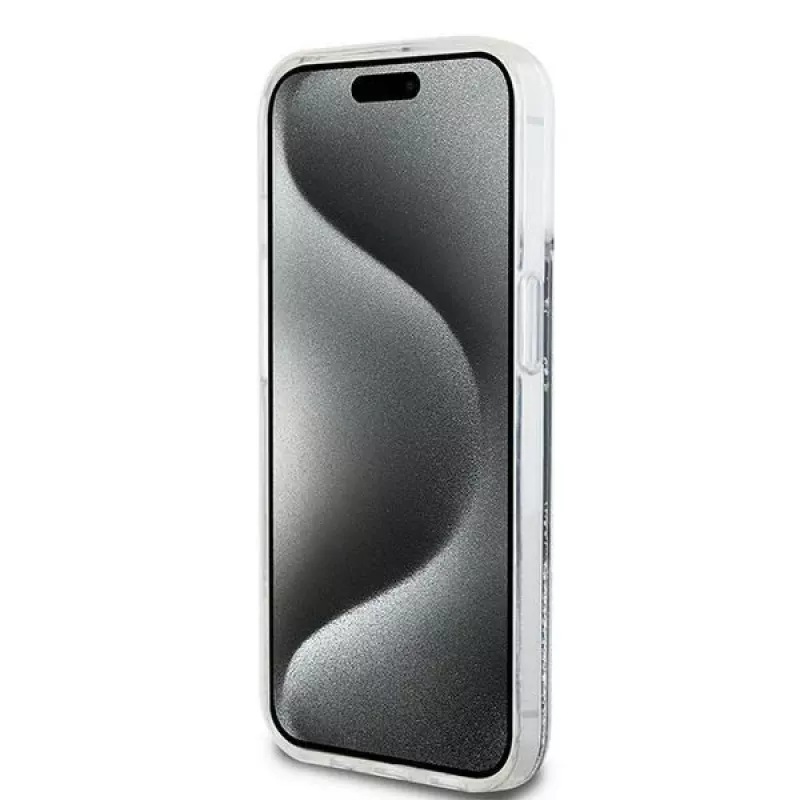 DKNY Liquid Glitter Big Logo iPhone 14/15/13 Hülle - Schwarz