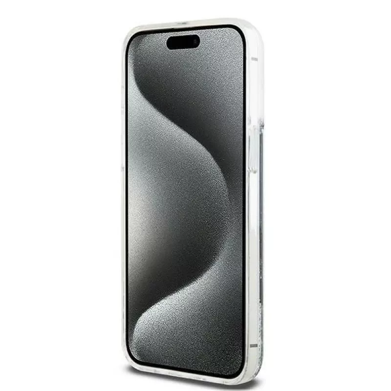 DKNY Liquid Glitter Big Logo iPhone 14 Pro Max Hülle - Schwarz