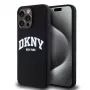 DKNY Liquid Silicone Arch Logo MagSafe Hülle für iPhone 14 Pro Max - Schwarz