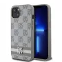 DKNY PU-Leder Case mit Karomuster und Streifen für iPhone 13 Beige
