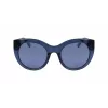 DKNY Damen Butterfly-Sonnenbrille DK517S-400 Blau Acetat Grau Verlaufsglas 52mm