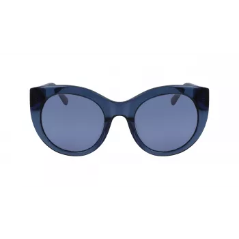 DKNY Damen Butterfly-Sonnenbrille DK517S-400 Blau Acetat Grau Verlaufsglas 52mm