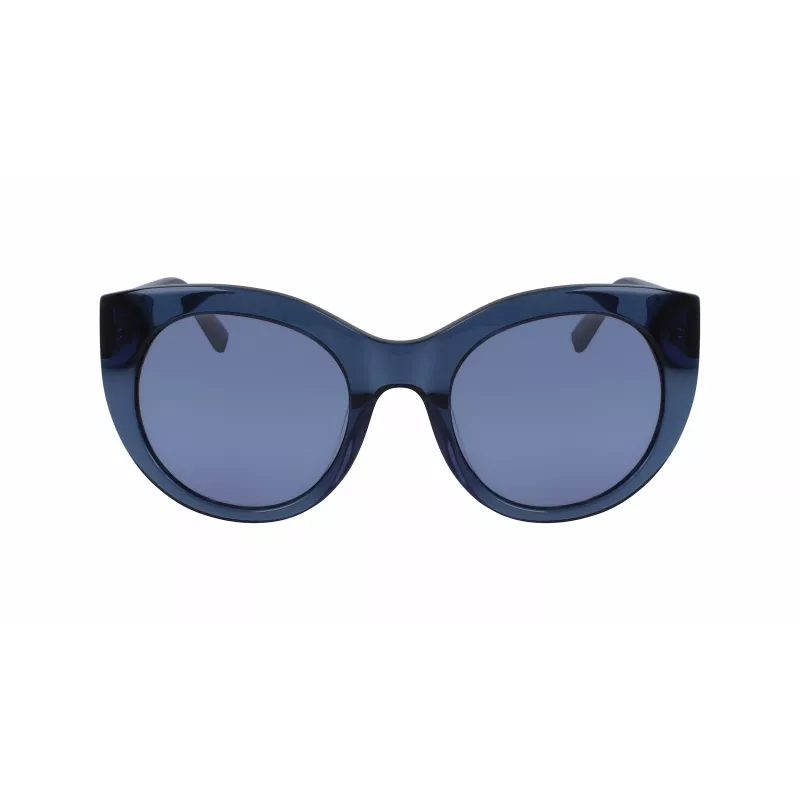 DKNY Damen Butterfly-Sonnenbrille DK517S-400 Blau Acetat Grau Verlaufsglas 52mm