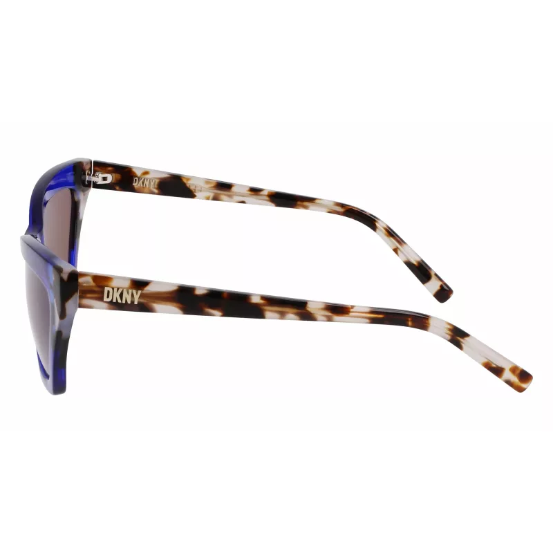 DKNY Damen-Sonnenbrille DK547S5516425 - Havana-Acetatrahmen, braune Gradientengläser, 55 mm