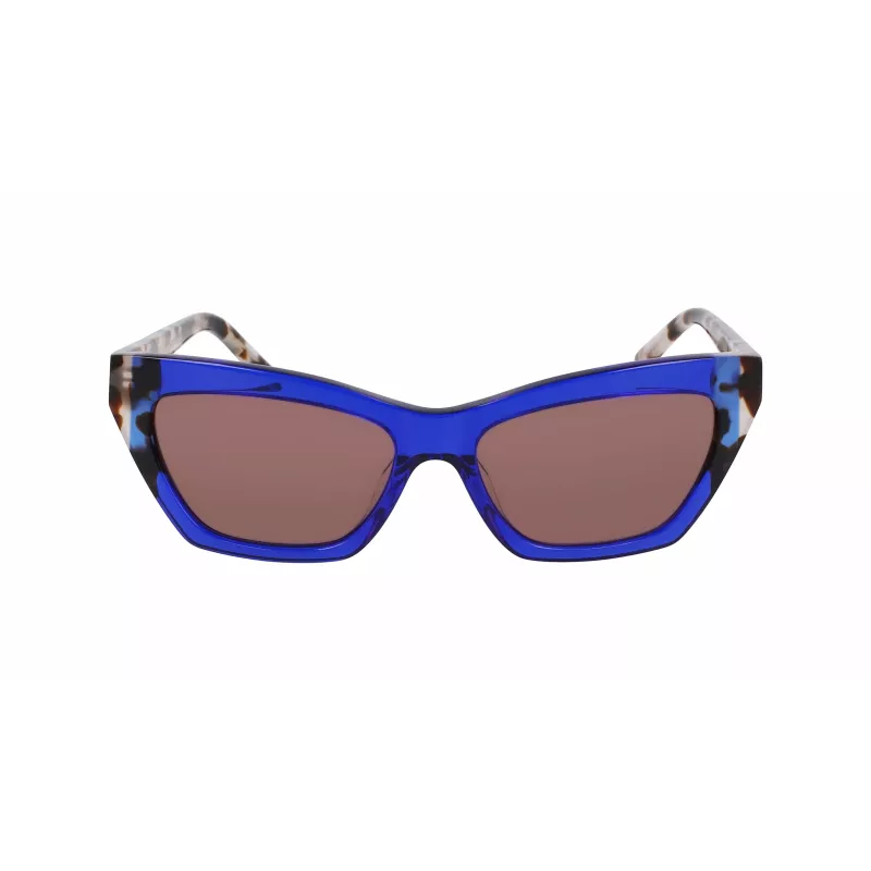 DKNY Damen-Sonnenbrille DK547S5516425 - Havana-Acetatrahmen, braune Gradientengläser, 55 mm
