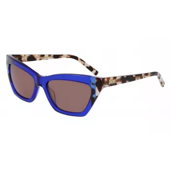 DKNY Damen-Sonnenbrille DK547S5516425 - Havana-Acetatrahmen, braune Gradientengläser, 55 mm