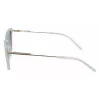 DKNY Damen-Sonnenbrille DK713S - Braun Havana rechteckiger Rahmen mit braunen Gradientengläsern - 56 mm Glasbreite