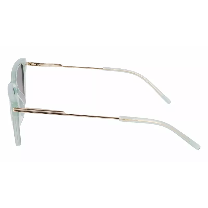 DKNY Damen-Sonnenbrille DK713S - Braun Havana rechteckiger Rahmen mit braunen Gradientengläsern - 56 mm Glasbreite