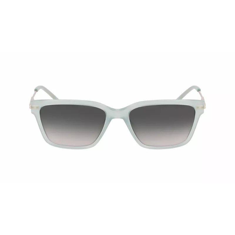 DKNY Damen-Sonnenbrille DK713S - Braun Havana rechteckiger Rahmen mit braunen Gradientengläsern - 56 mm Glasbreite