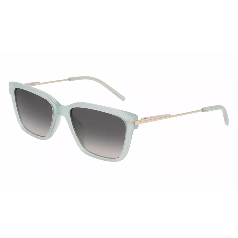 DKNY Damen-Sonnenbrille DK713S - Braun Havana rechteckiger Rahmen mit braunen Gradientengläsern - 56 mm Glasbreite